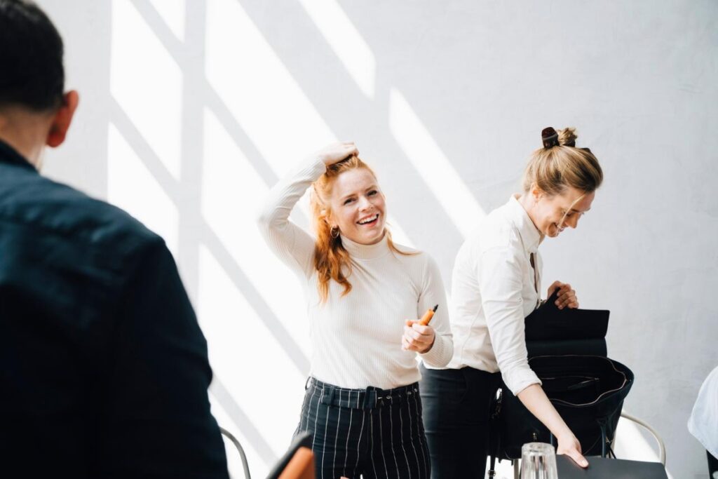 Image of two women in the workplace