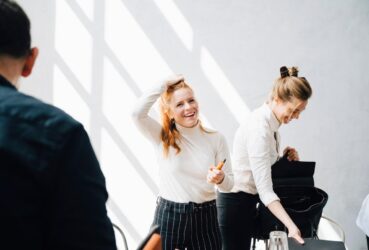 Image of two women in the workplace